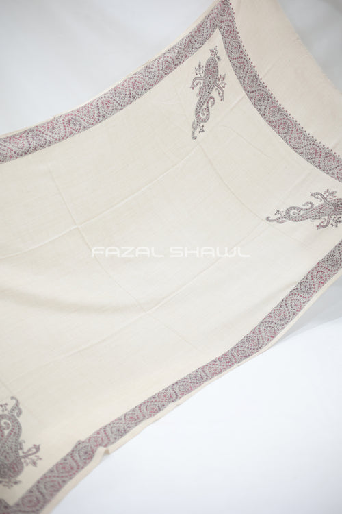 PK PASHMINA CARRY 4 SIDE BDR HANDMADE